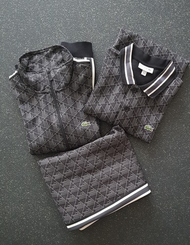 Tuta lacoste monogramma - lacoste, nera